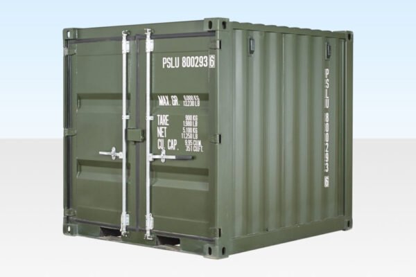 8FT Einweg-Schiffscontainer Grün RAL 6007